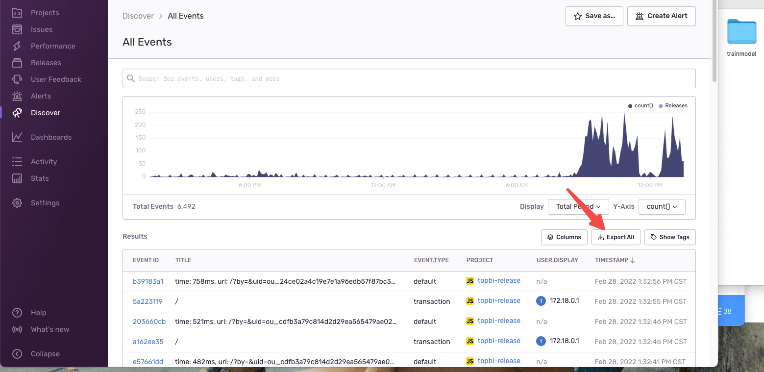 Don't export data · Issue #1329 · getsentry/self-hosted · GitHub