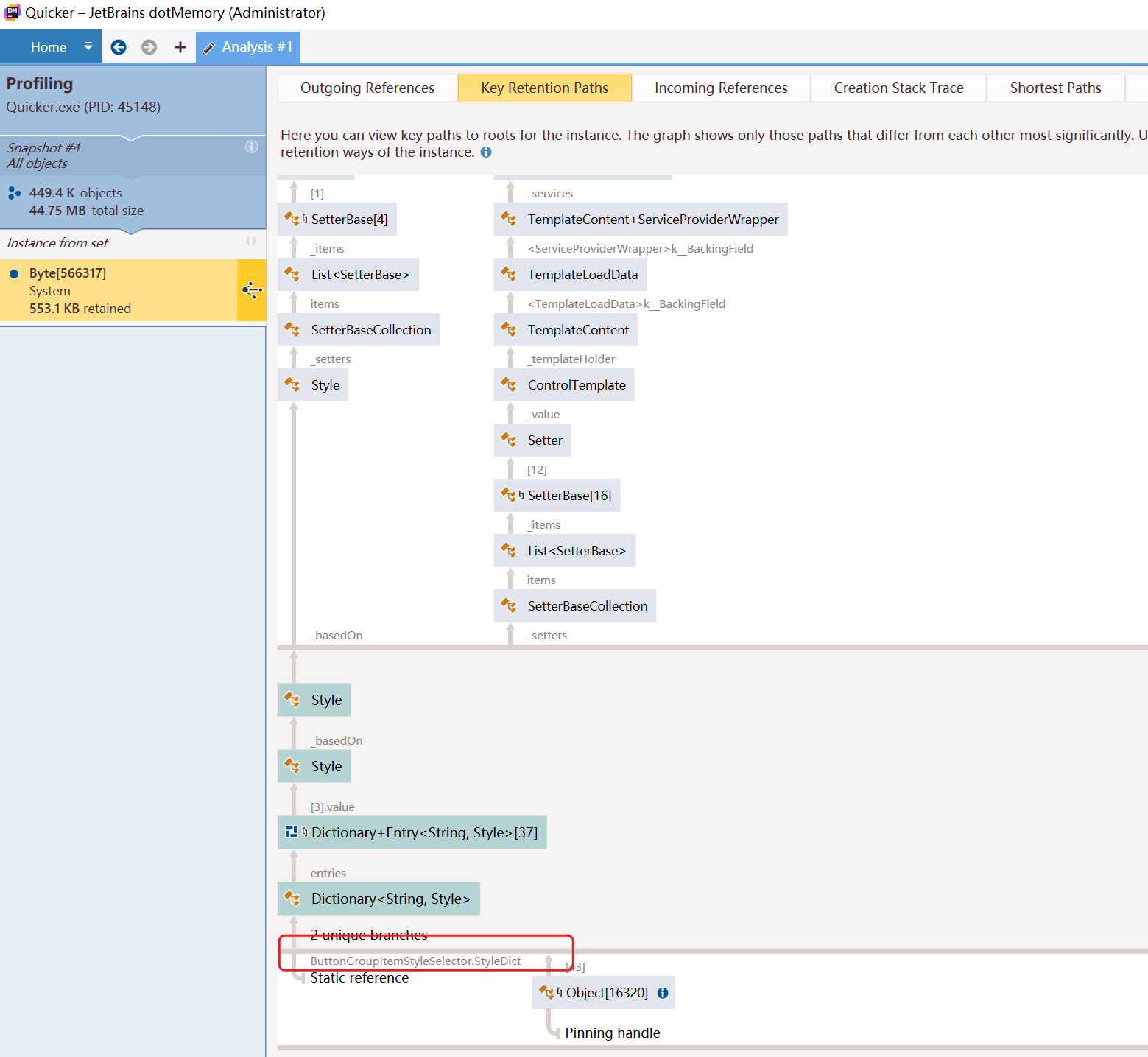 Memory problem with ButtonGroupItemStyleSelector · Issue #950 ...