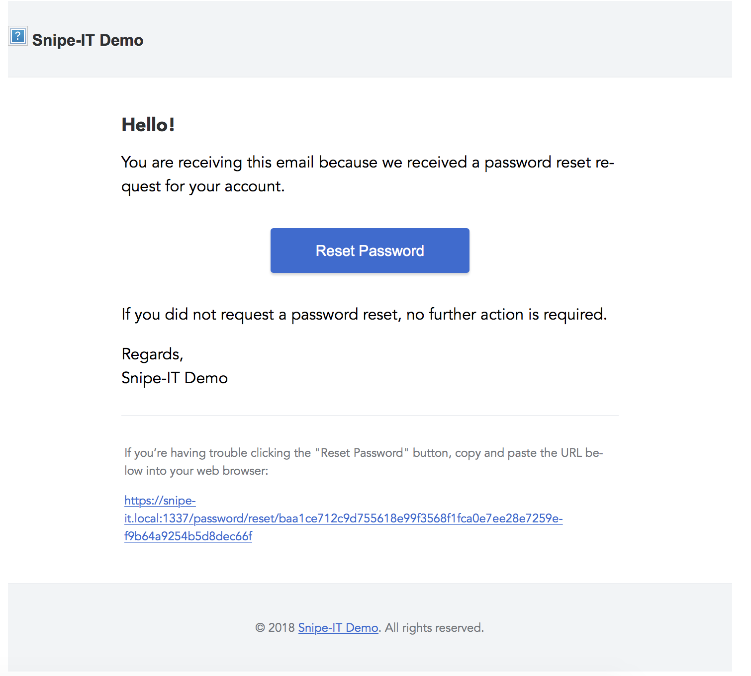 Email not working (Password reset, etc.) · Issue 4763 · snipe/snipeit