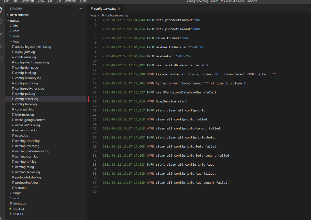为什么我的nacos启动后过一会就down了? · Issue #4679 · alibaba/nacos · GitHub