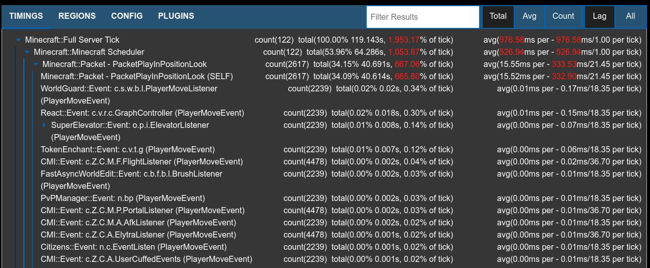 PacketPlayInPositionLook - Lag · Issue #1096 · PaperMC/Paper · GitHub