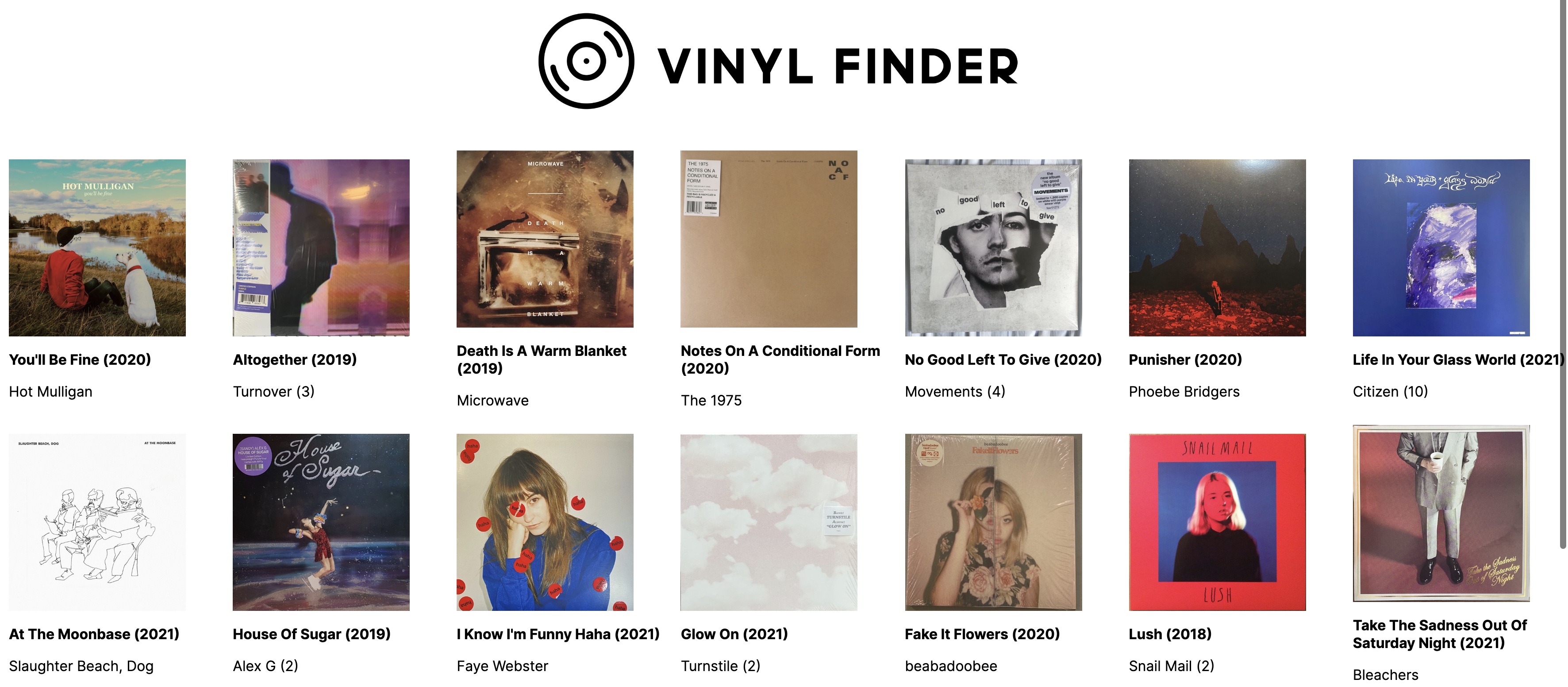GitHub - karimkaylani/vinylfinder: Cross-search your library and see if ...