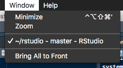 Cmd-M isn't minimizing the current window · Issue #2234 · rstudio ...