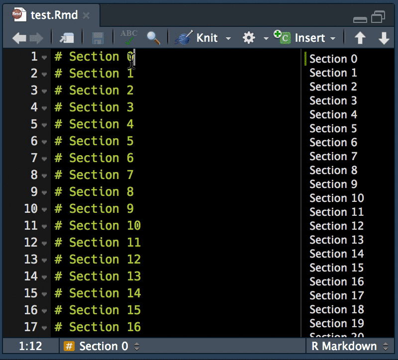 clicking in the document outline always scrolls it to the top · Issue ...