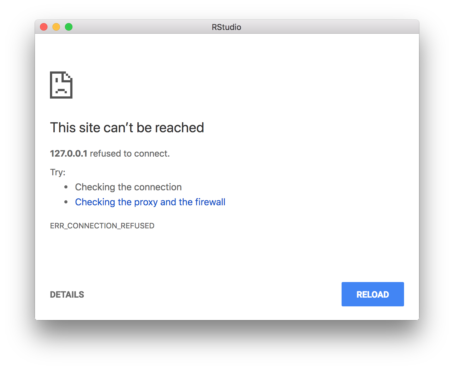 provide improved error page when connection failure occurs · Issue ...