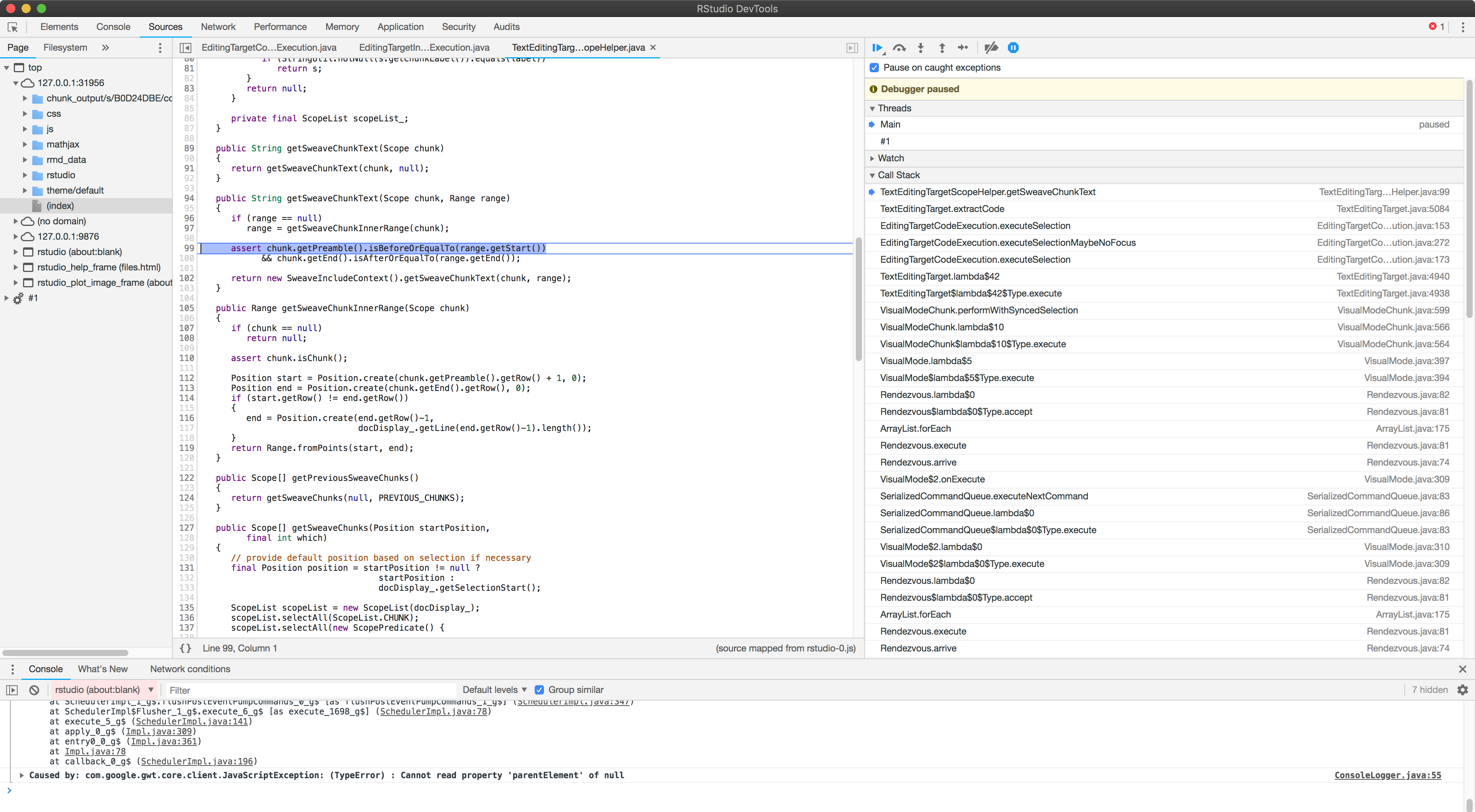 Visual markdown mode does not always recognize correct line when ...
