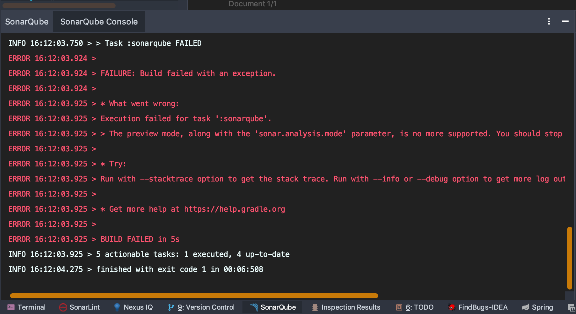 SonarQube Community Plugin for IntelliJ is no longer supporting local ...