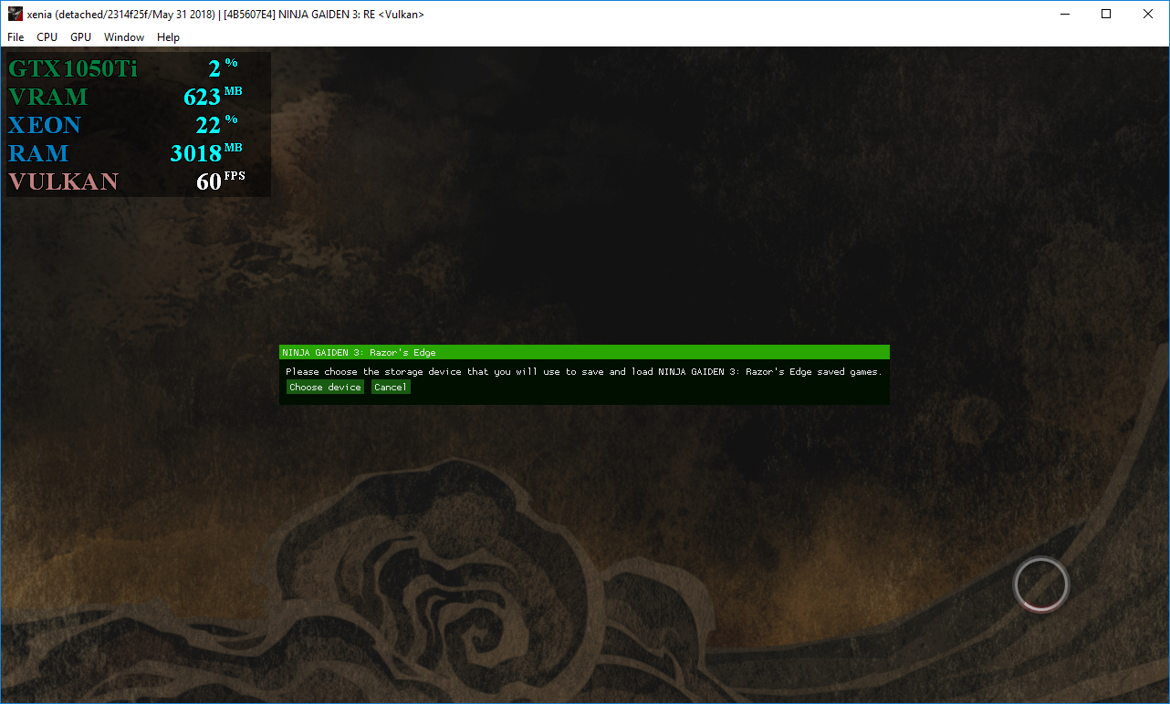 4B5607E4 - NINJA GAIDEN 3 Razor's Edge · Issue #299 · xenia