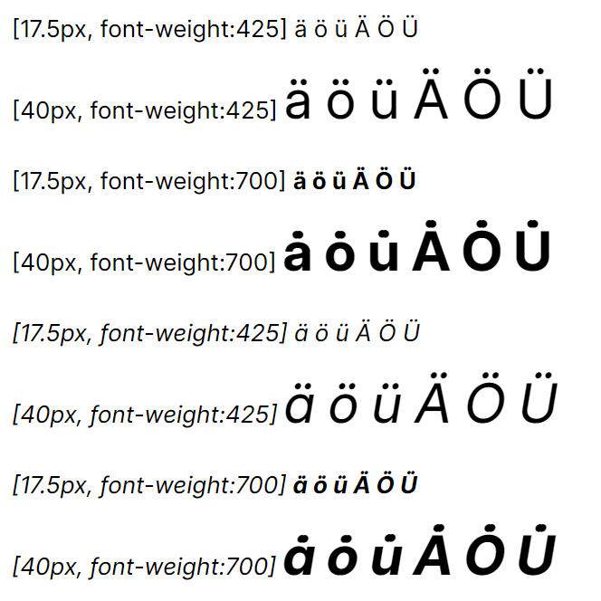 German umlauts, weight & opsz · Issue #513 · rsms/inter · GitHub