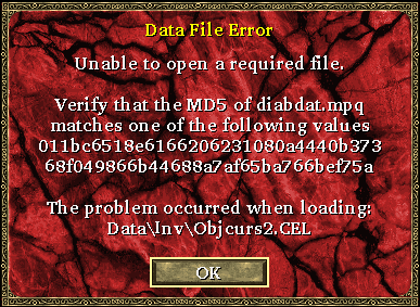 diablo error