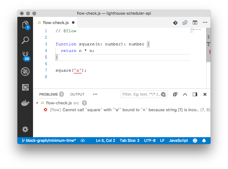 Flow type checking only works in VSCode when file is "modified" · Issue ...