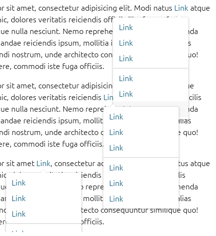 vanilla-framework 1593 multiple menus