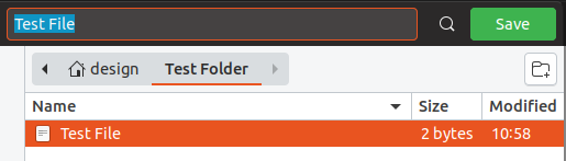 focus and selection on dark background in save dialog