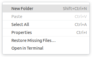 context menu gtk