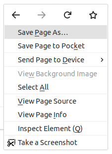 menu context in firefox
