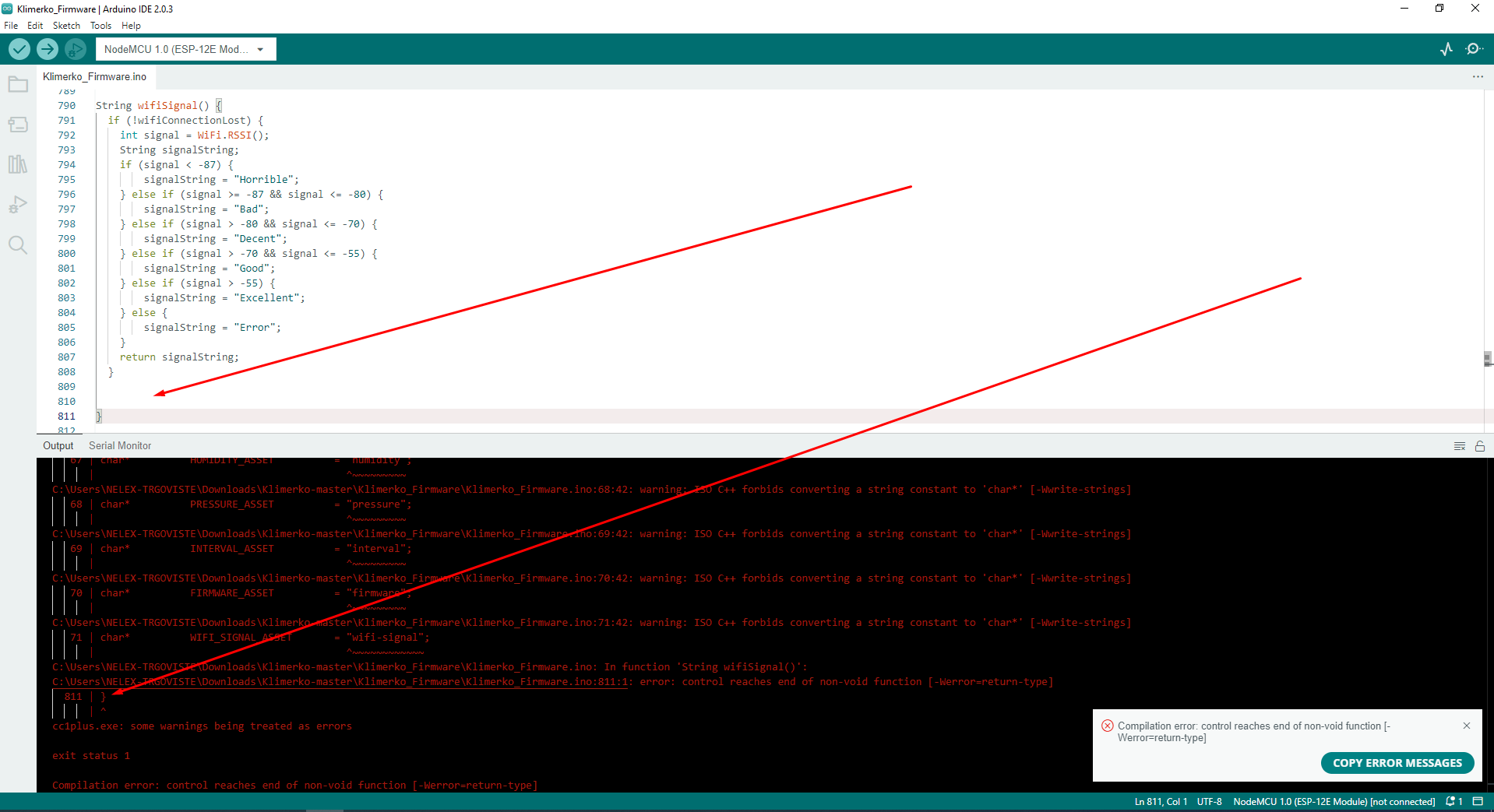 Klimerko FW Is Not Compiling Issue 53 DesconBelgrade Klimerko GitHub