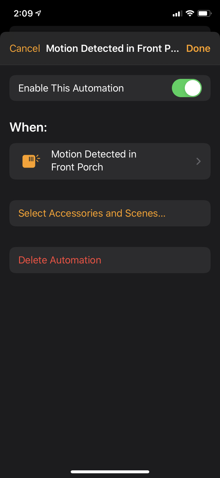 Switch used to trigger Motion Detection Snapshots (Rich Notifications