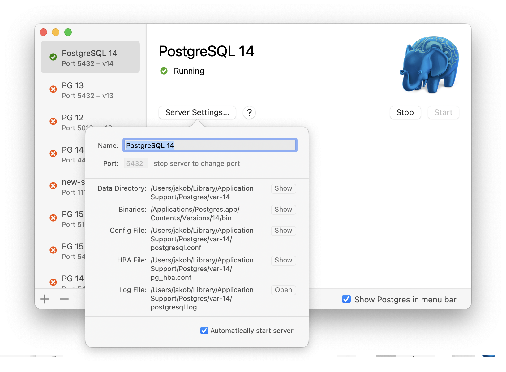 Postgres.app should show binary path in server info · Issue #692 ...
