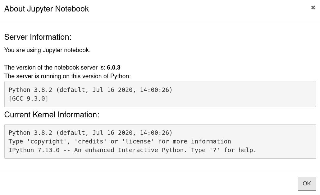jupyterinfo