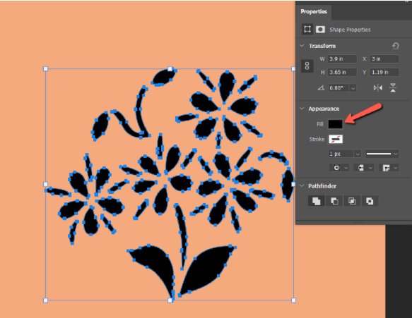photoshop stroke   fill