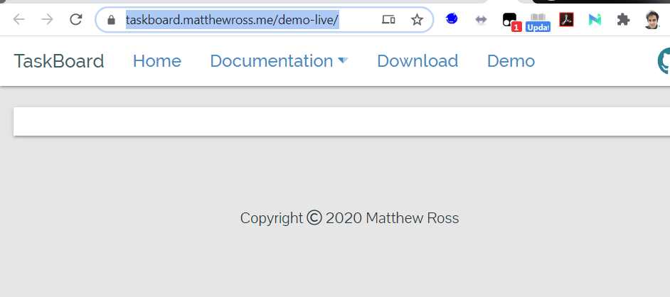 Demo page is not working · Issue #523 · kiswa/TaskBoard · GitHub