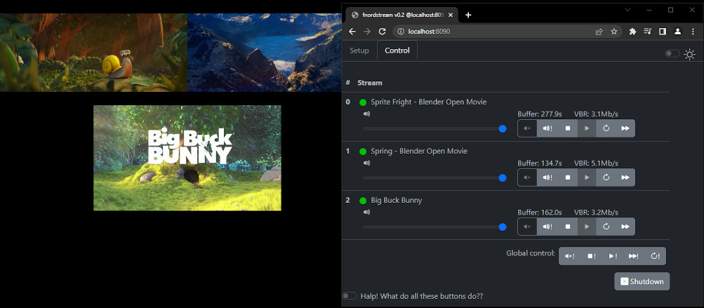 Streams playback