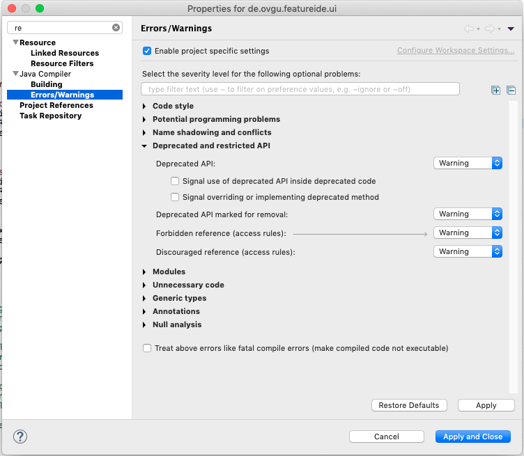 FeatureIDE cannot be compiled with Eclipse 2018-12 due to access to ...