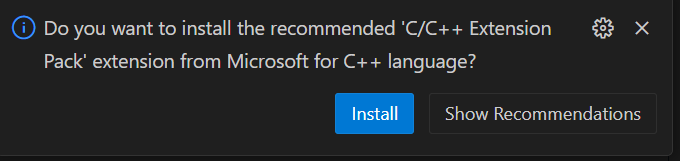 Recommended extension text 