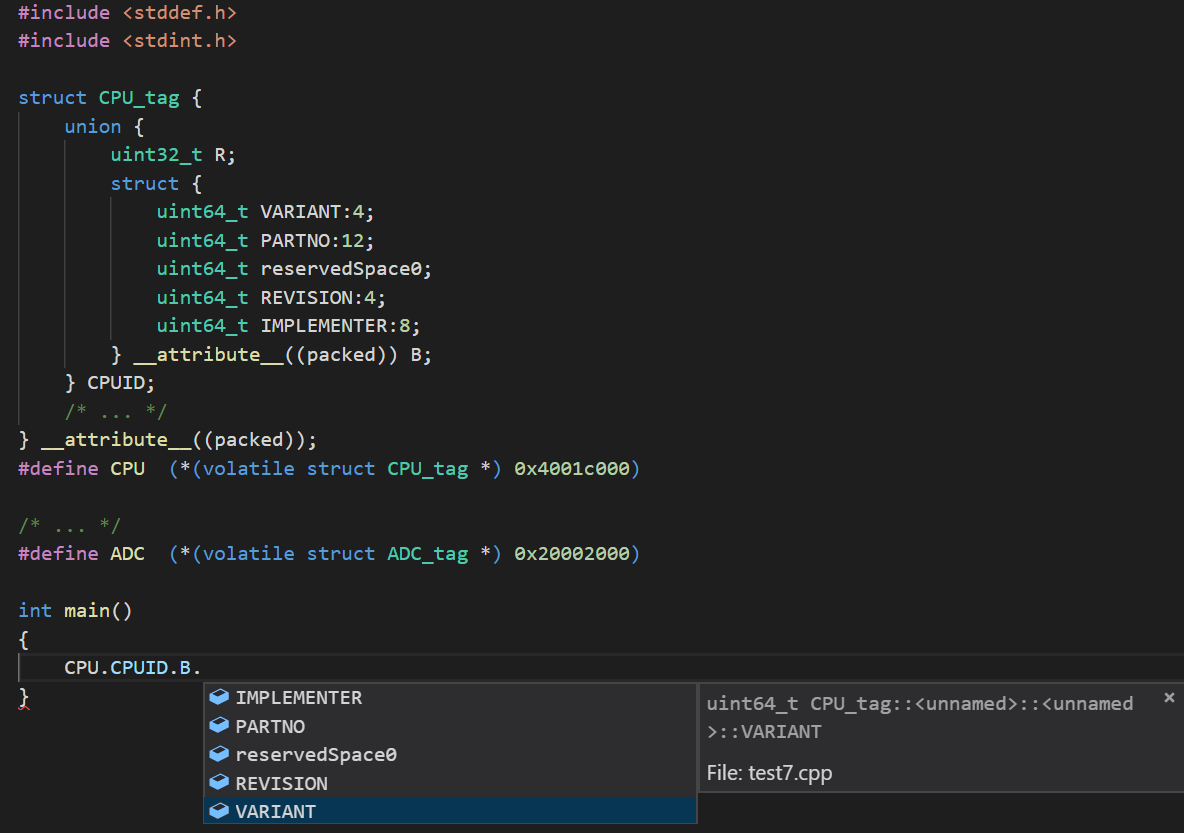 C variable explorer (recommendations) shows everything, including ...