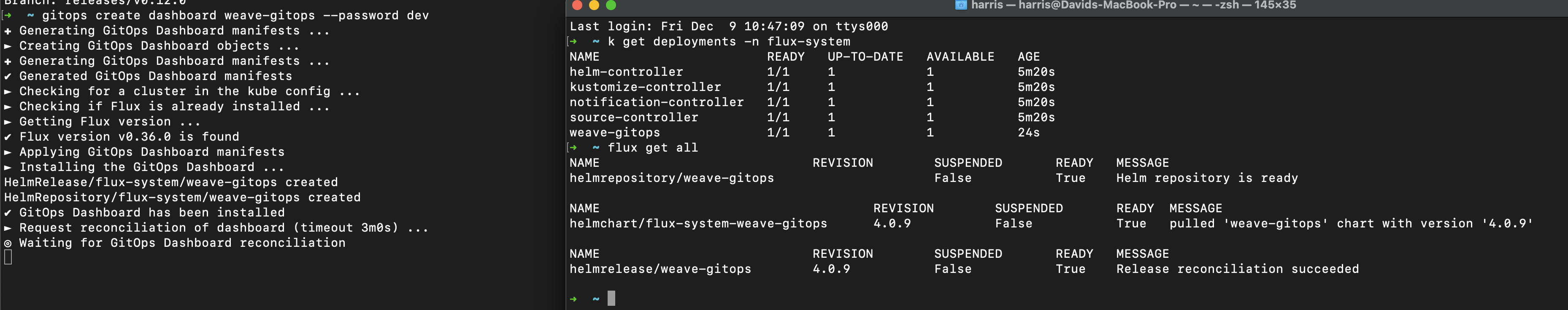 gitops create dashboard half-fails when name is `weave-gitops` · Issue ...