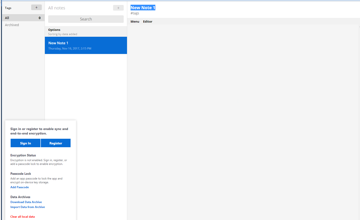 Option for web app to not create new note before each login? · Issue ...