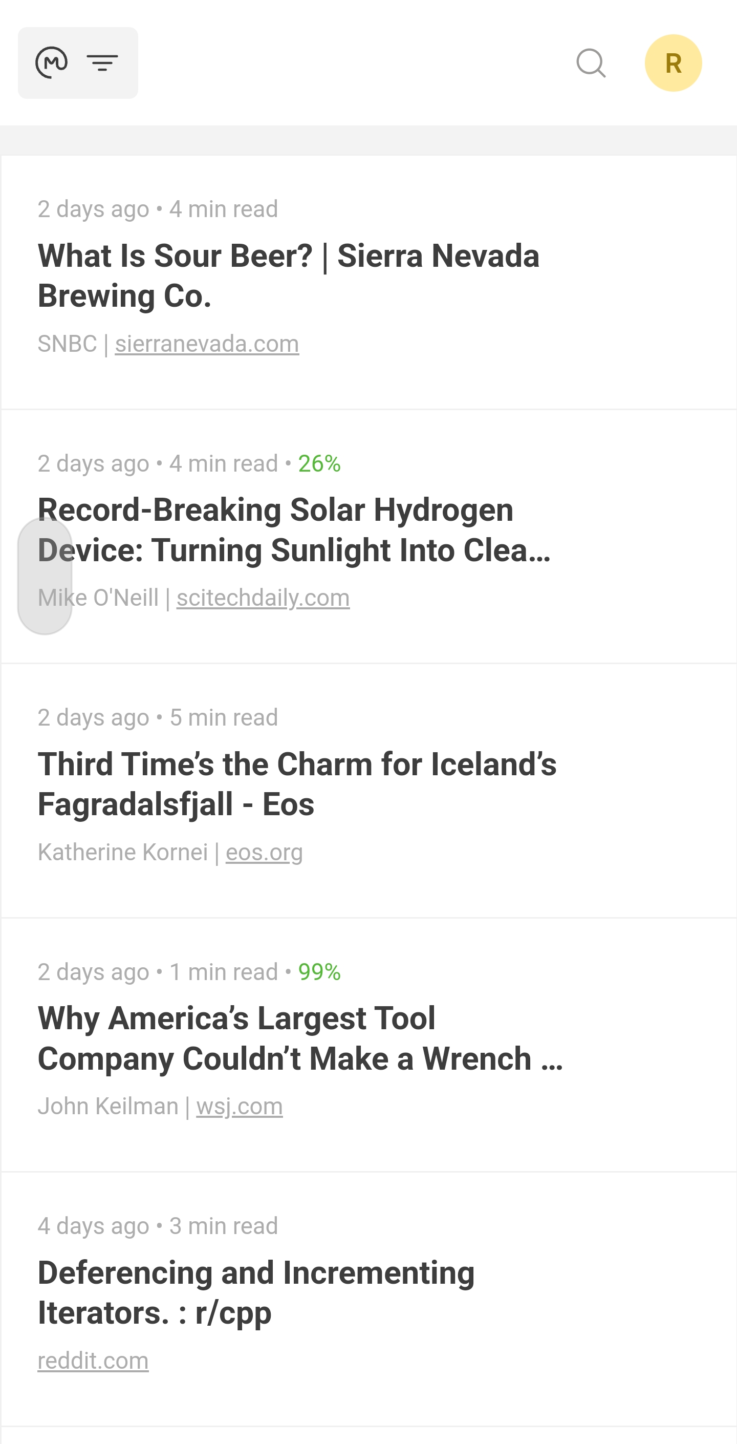 Pocket integration button is disabled (busy) even though pocket data is