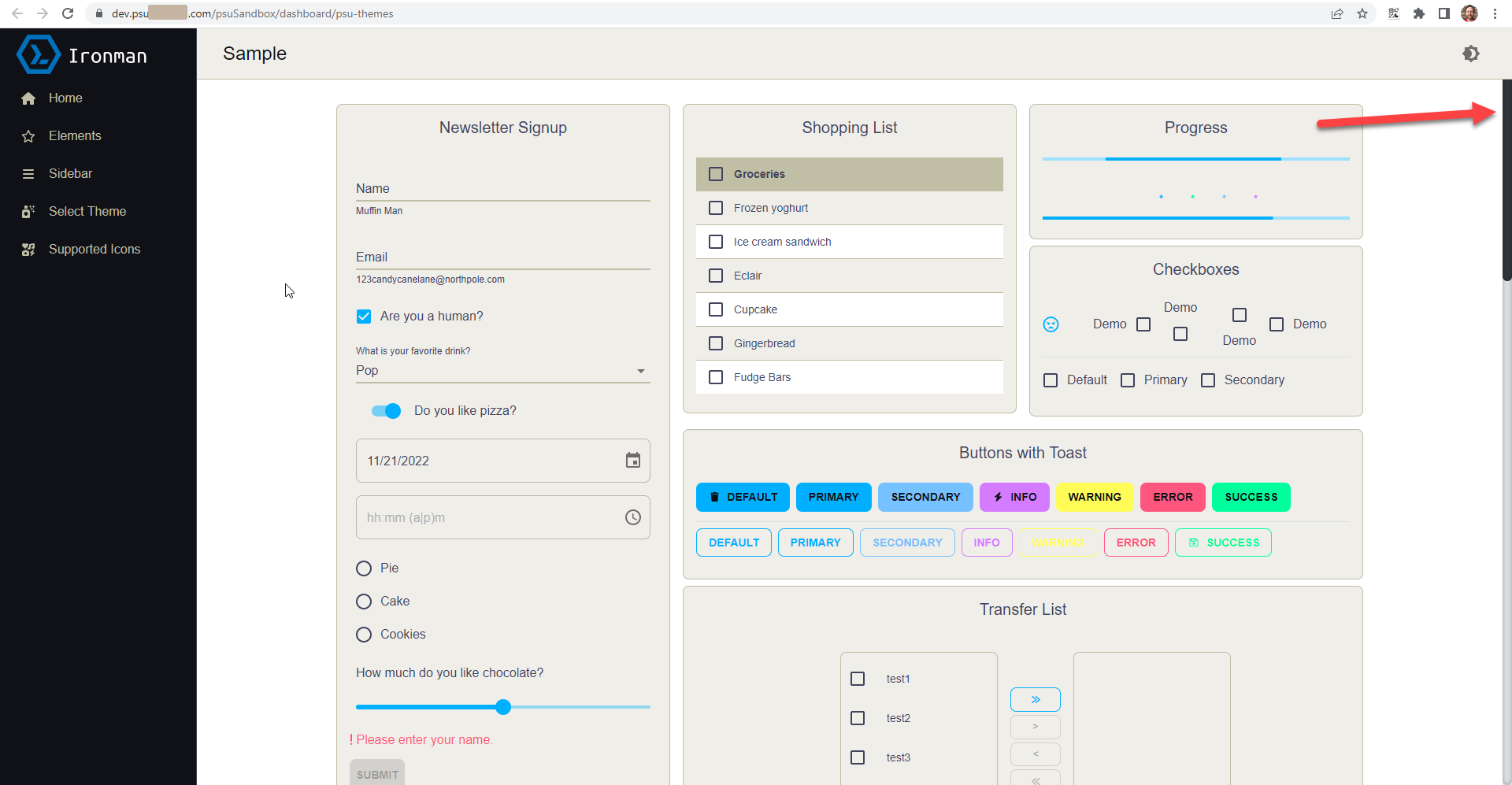 Double Scroll Bar on Themes with default NavigationLayout · Issue 1743