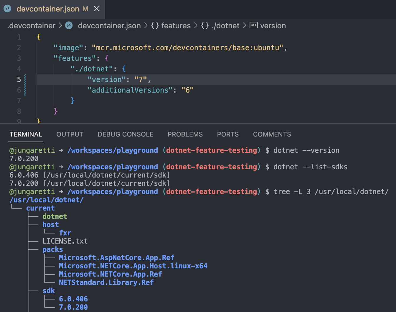 New feature --version is 7 with option version 7