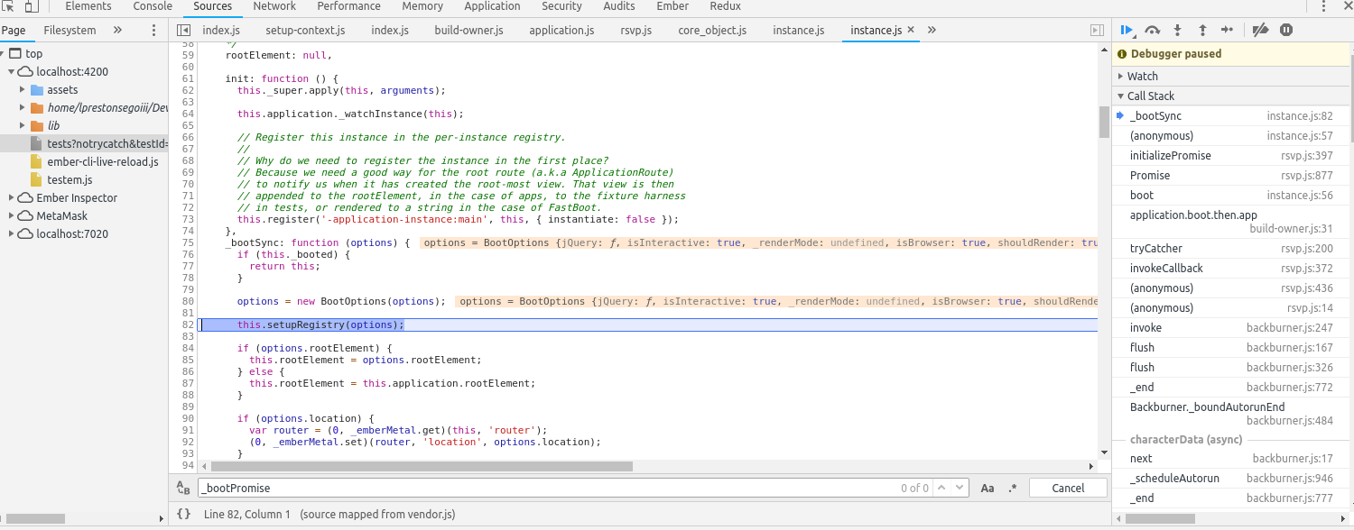 ember application root element