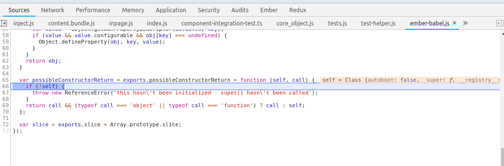 ember application root element
