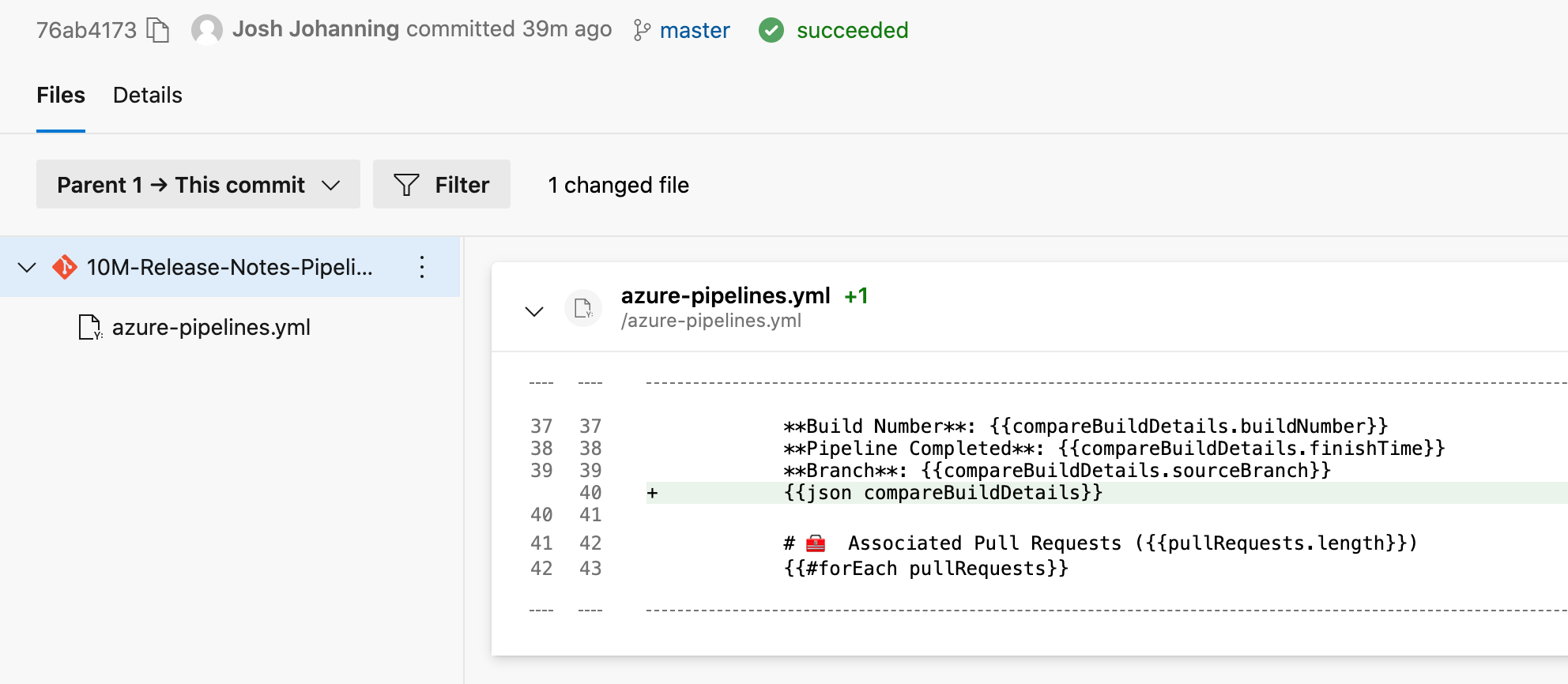 Create compareBuildDetails object for multi-stage yaml pipelines ...