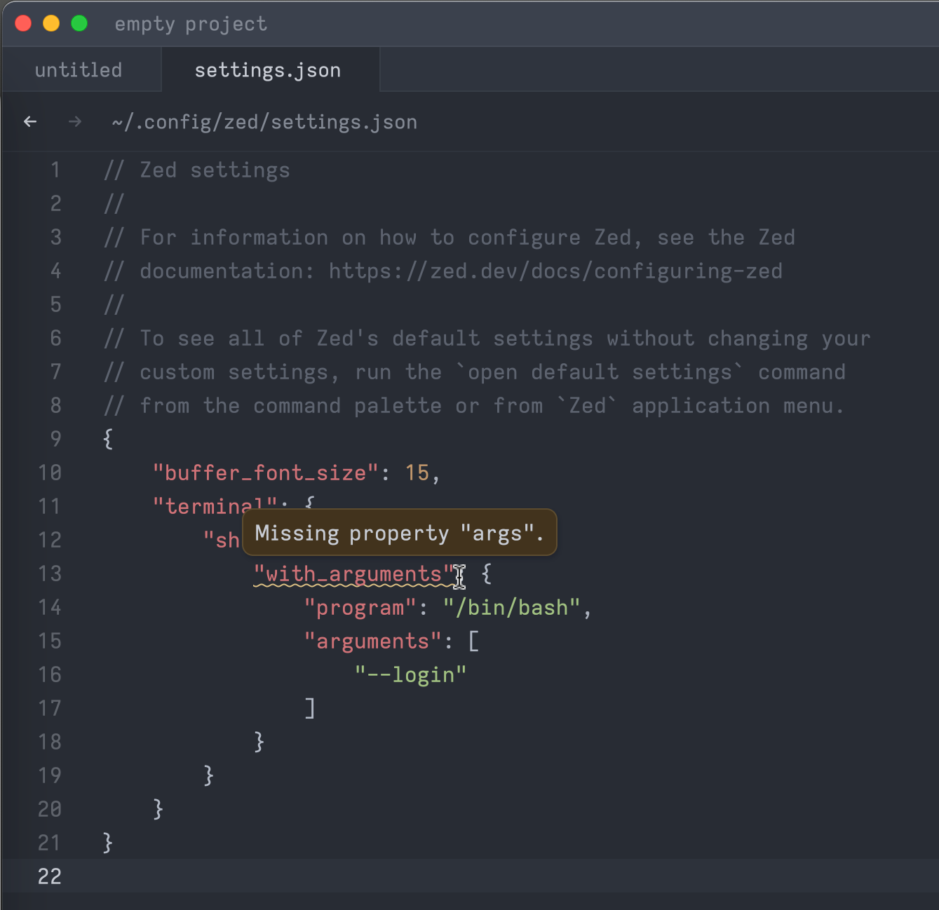 Incorrect documentation for shell command in settings.json ? · Issue ...