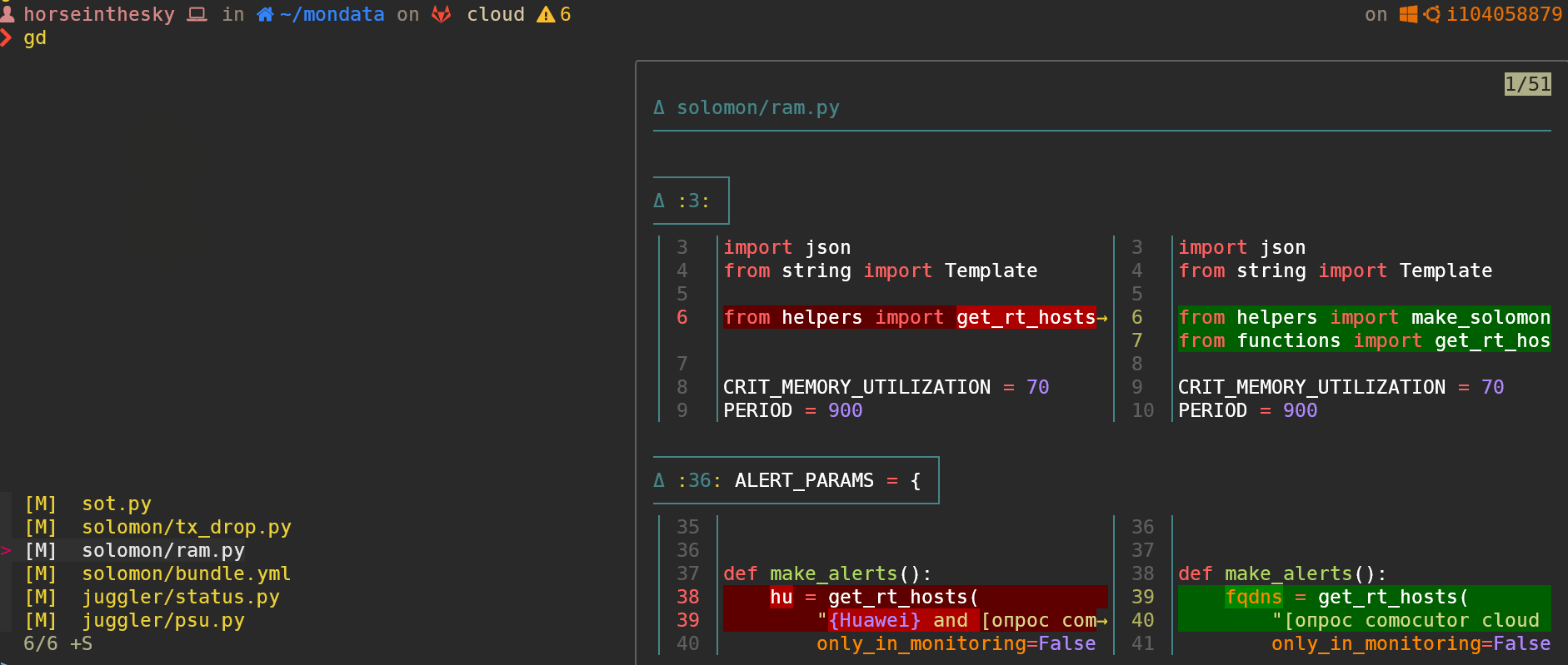 Delta sidebyside not displayed correctly on fzf preview window