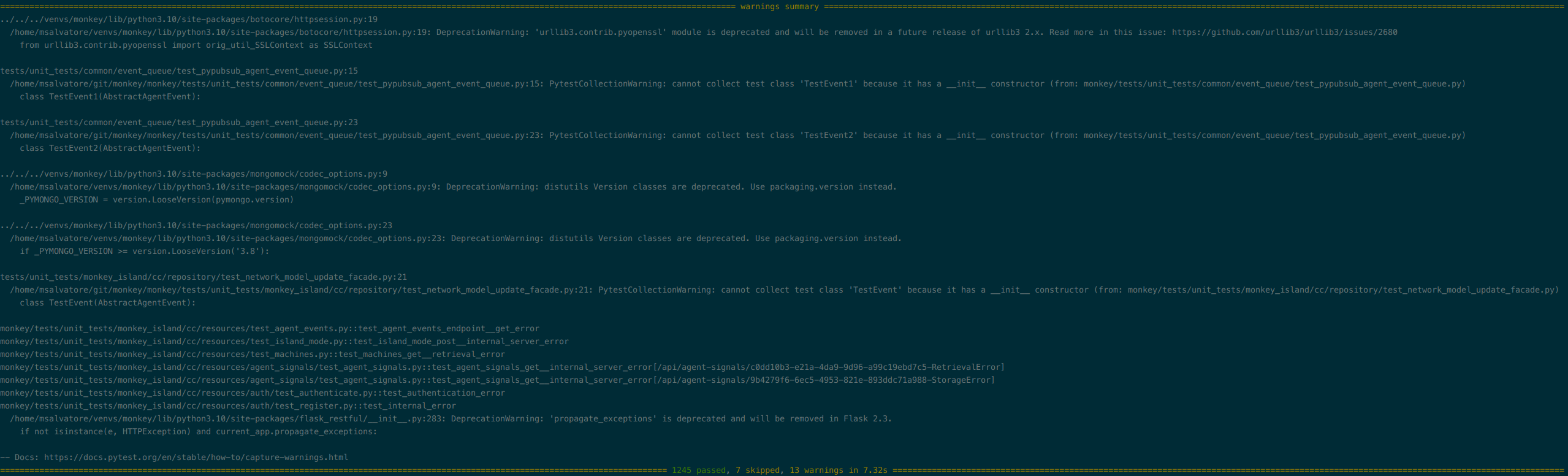 Resolve warnings in unit tests · Issue #2580 · guardicore/monkey · GitHub