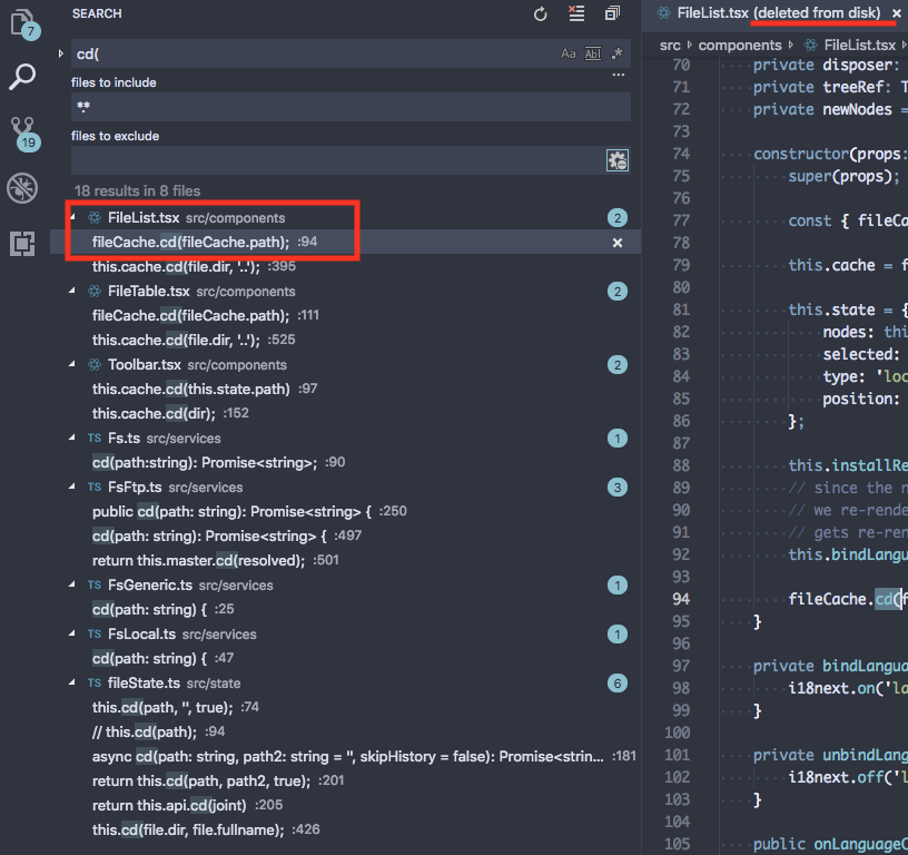 Search shows results from deleted files · Issue #68221 · microsoft ...