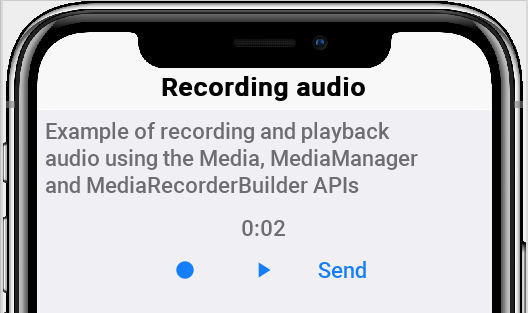 Demonstrates capturing of audio files and their playback using the Codename One APIs Media, MediaManager and MediaRecorderBuilder