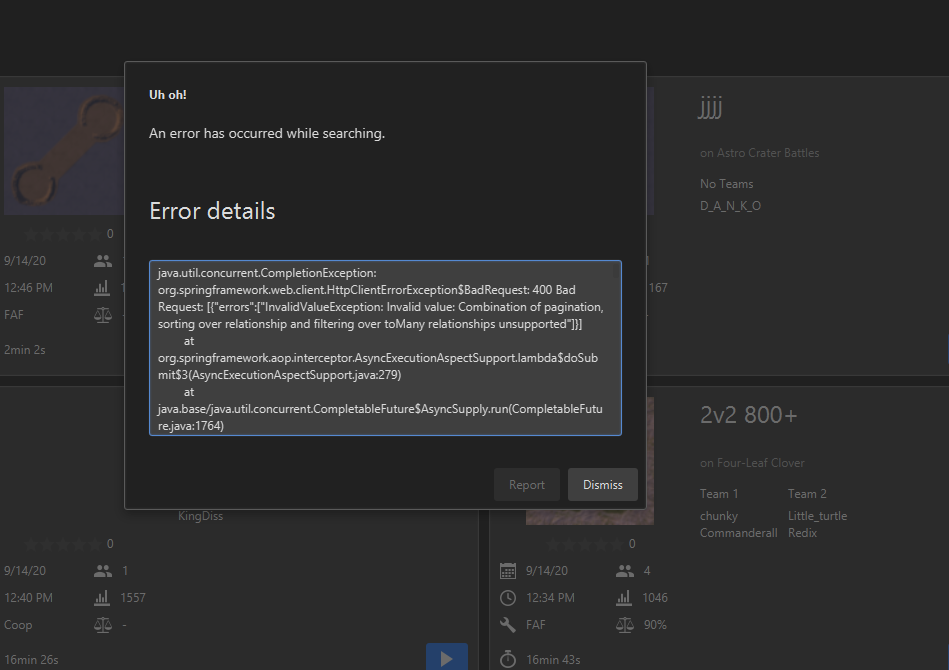 Error accessing replays in the vault · Issue #1901 · FAForever ...