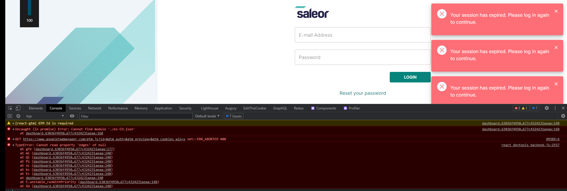 Session expired error every 5 min in saleor admin after set JWT_EXPIRE ...
