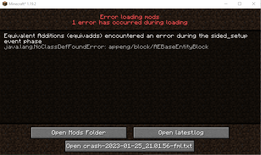 mc equivalent additions 1-19-2 error