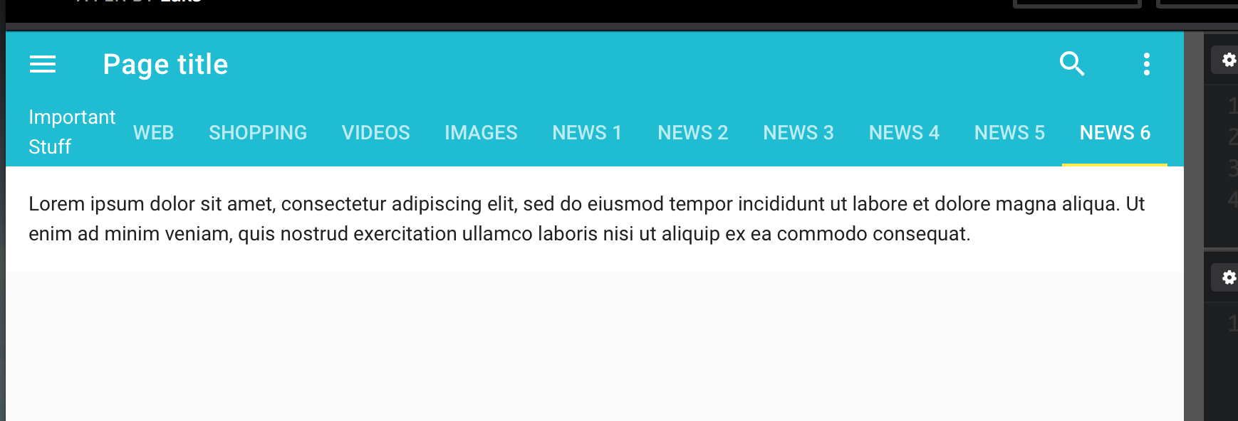 [Bug Report] Support large lists of tabs on sections of a page (i.e