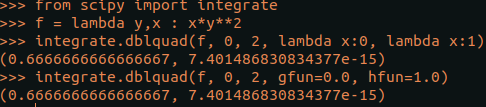 doc error in scipy.integrate.dblquad · Issue #9124 · scipy/scipy · GitHub