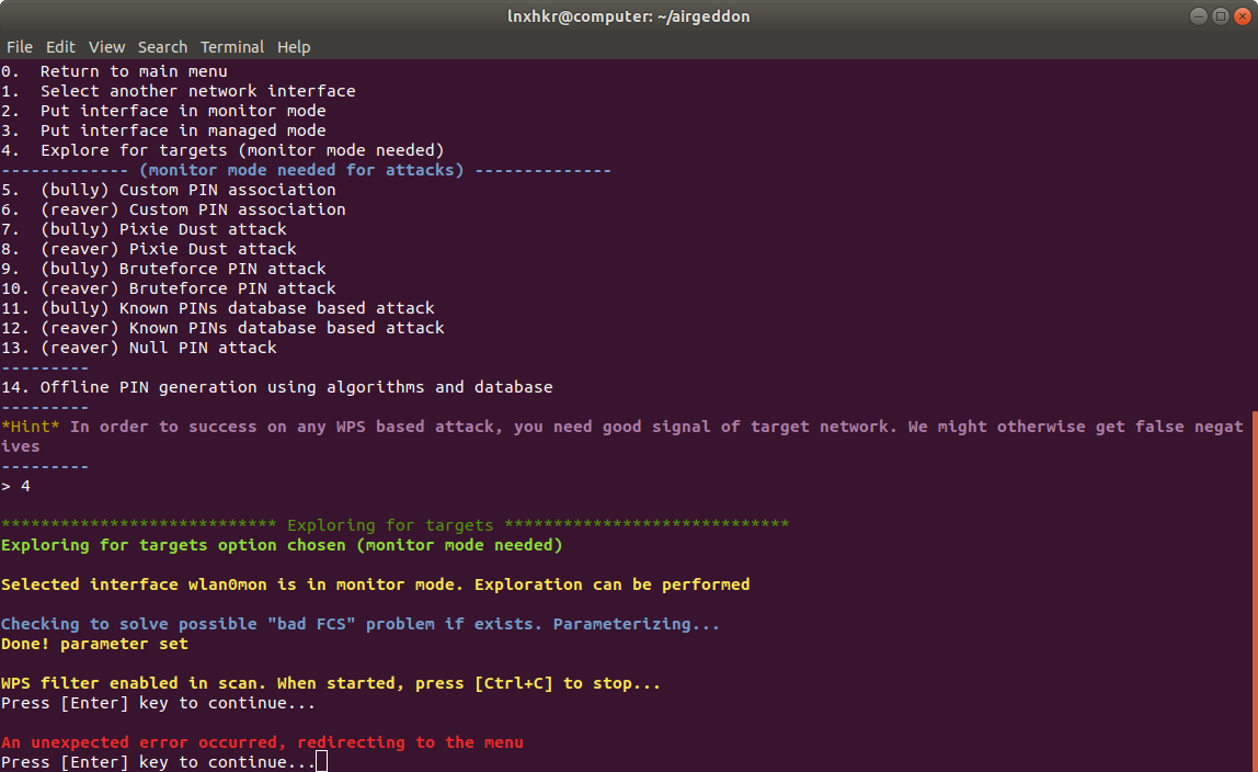 Can't explore for targets (Unexpected Error) · Issue #285 ...