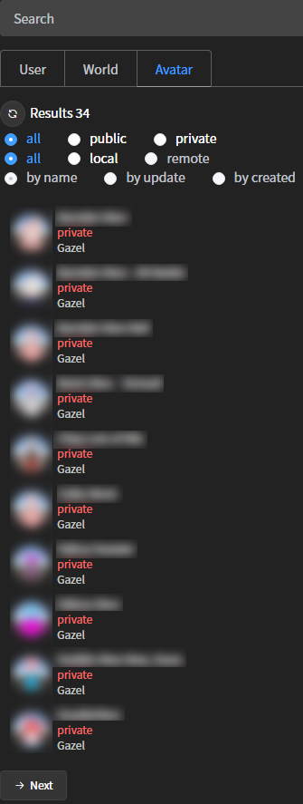 Normal Settings Search