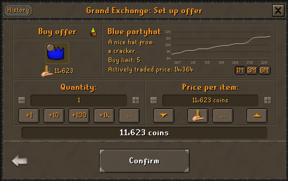 [Grand Exchange] Item Price Graph in Offer Window · runelite runelite